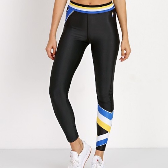 P.E Nation Pants - PE Nation - Centre Pass Leggings - Black + Colorblock, XS - has flaw, READ